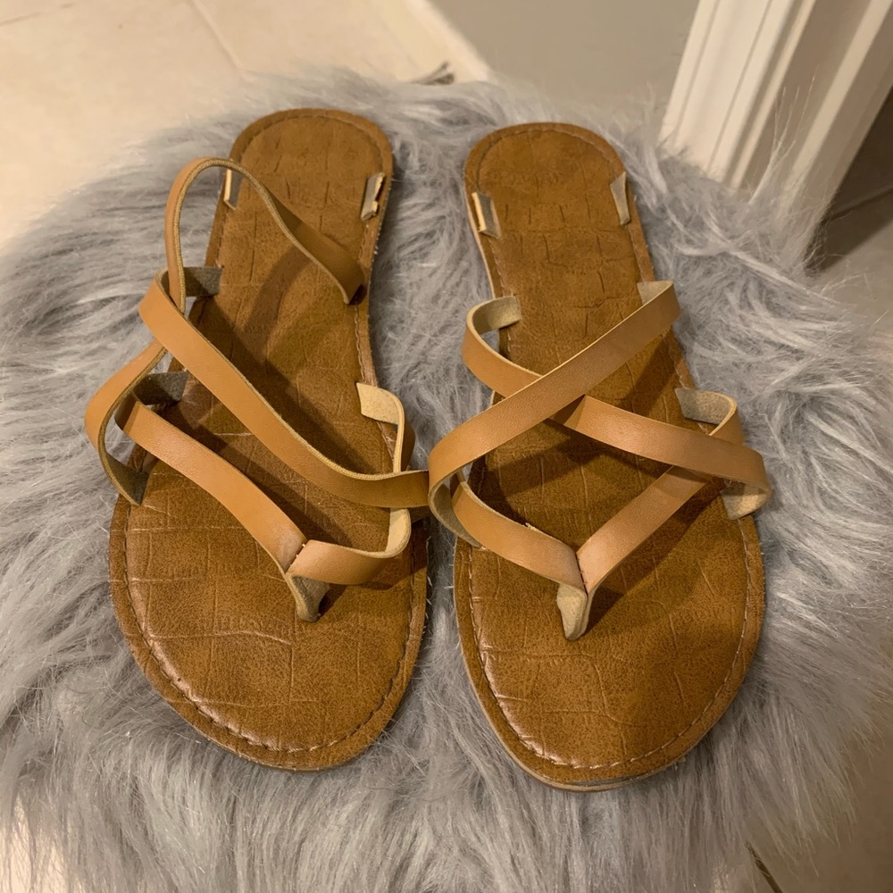 Tan sandals- size 7